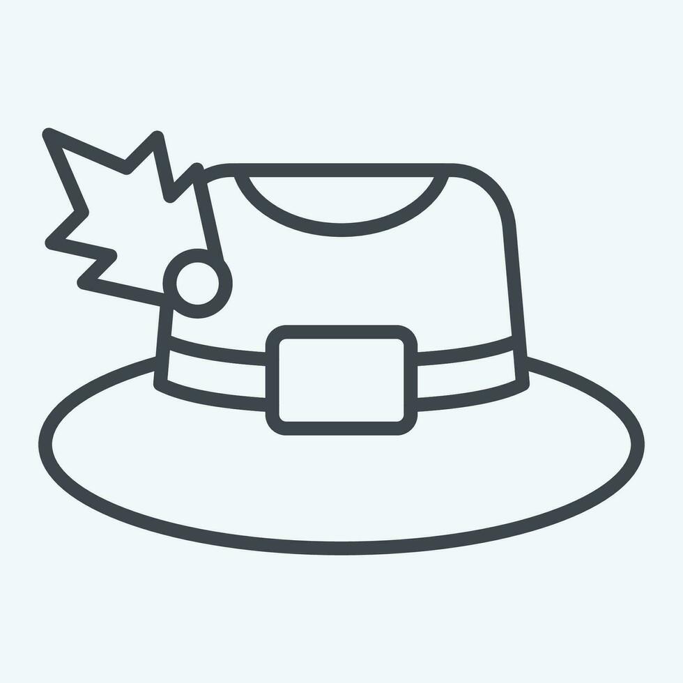 Icon Panama. related to Hat symbol. line style. simple design editable. simple illustration vector