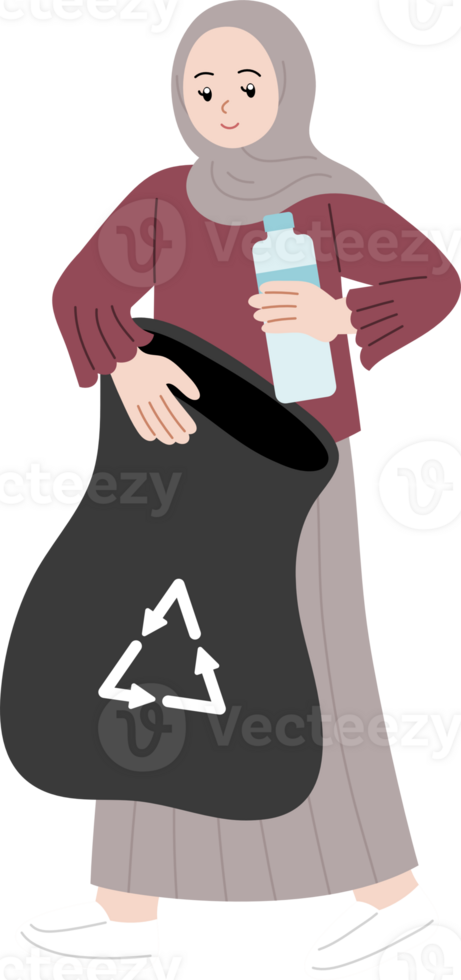 people clean up plastic bottles png