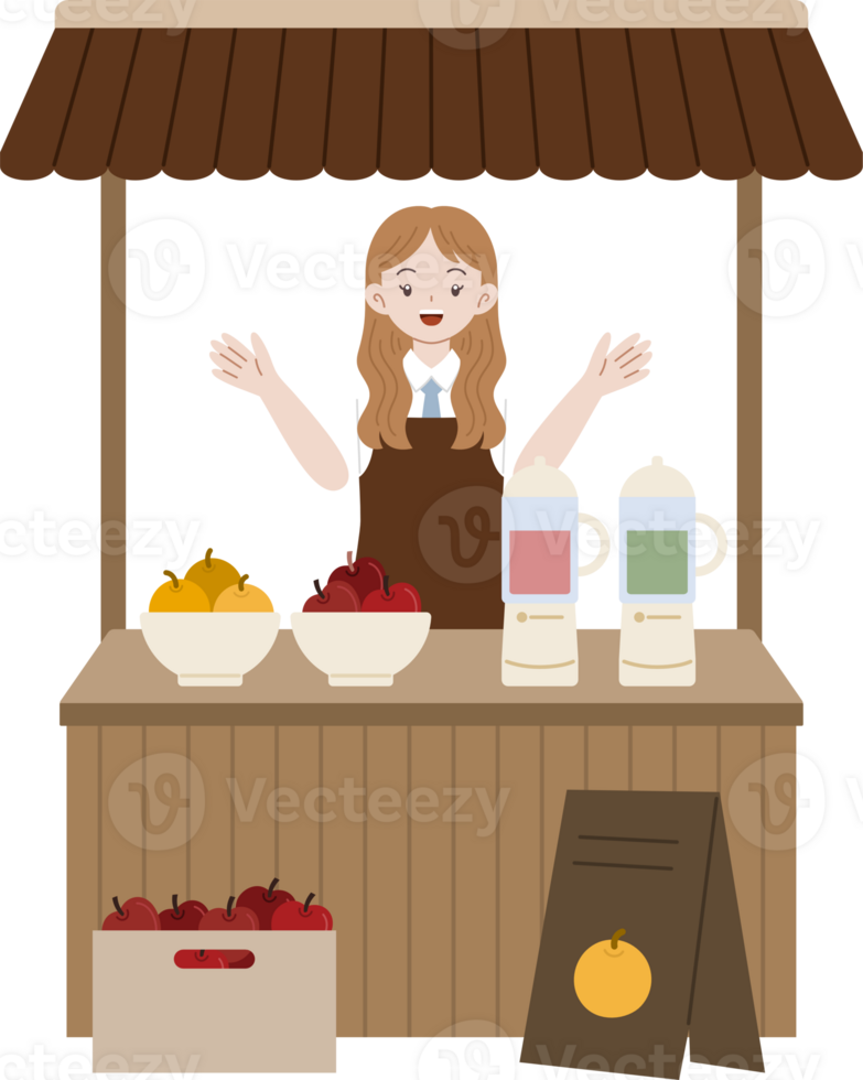 bazaar voedsel kraam vlo markt png