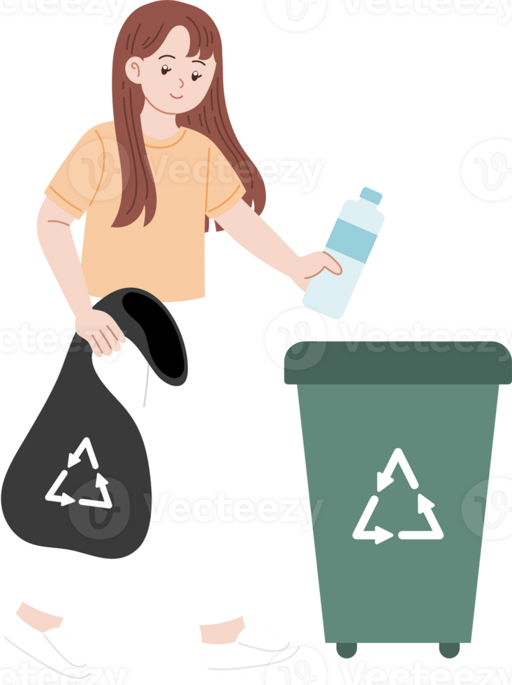 people clean up plastic bottles png