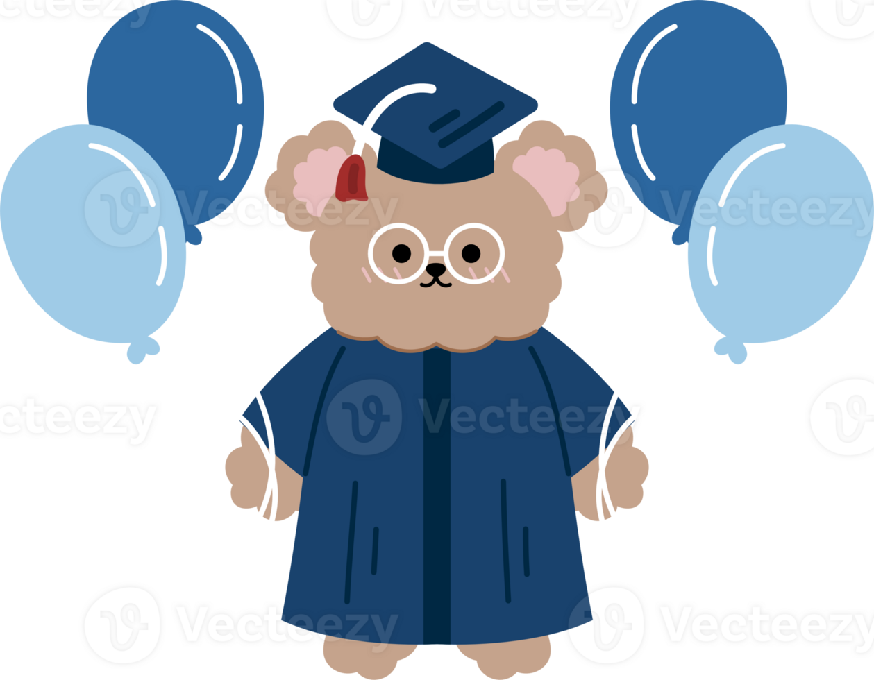 graduation bear cartoon character cute png