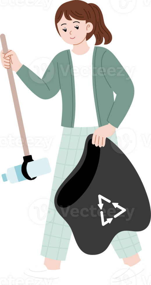 people clean up plastic bottles png