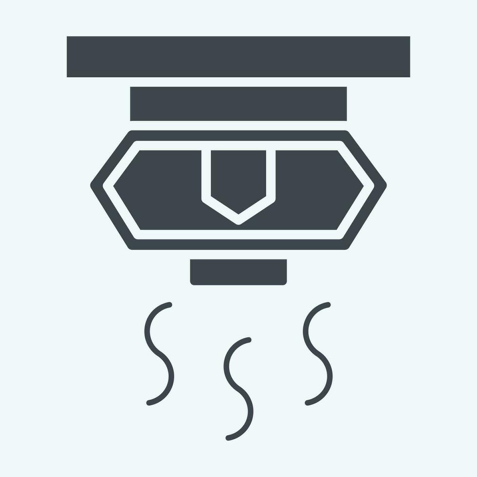 Icon Sprinkler. related to Firefighter symbol. glyph style. simple design editable. simple illustration vector