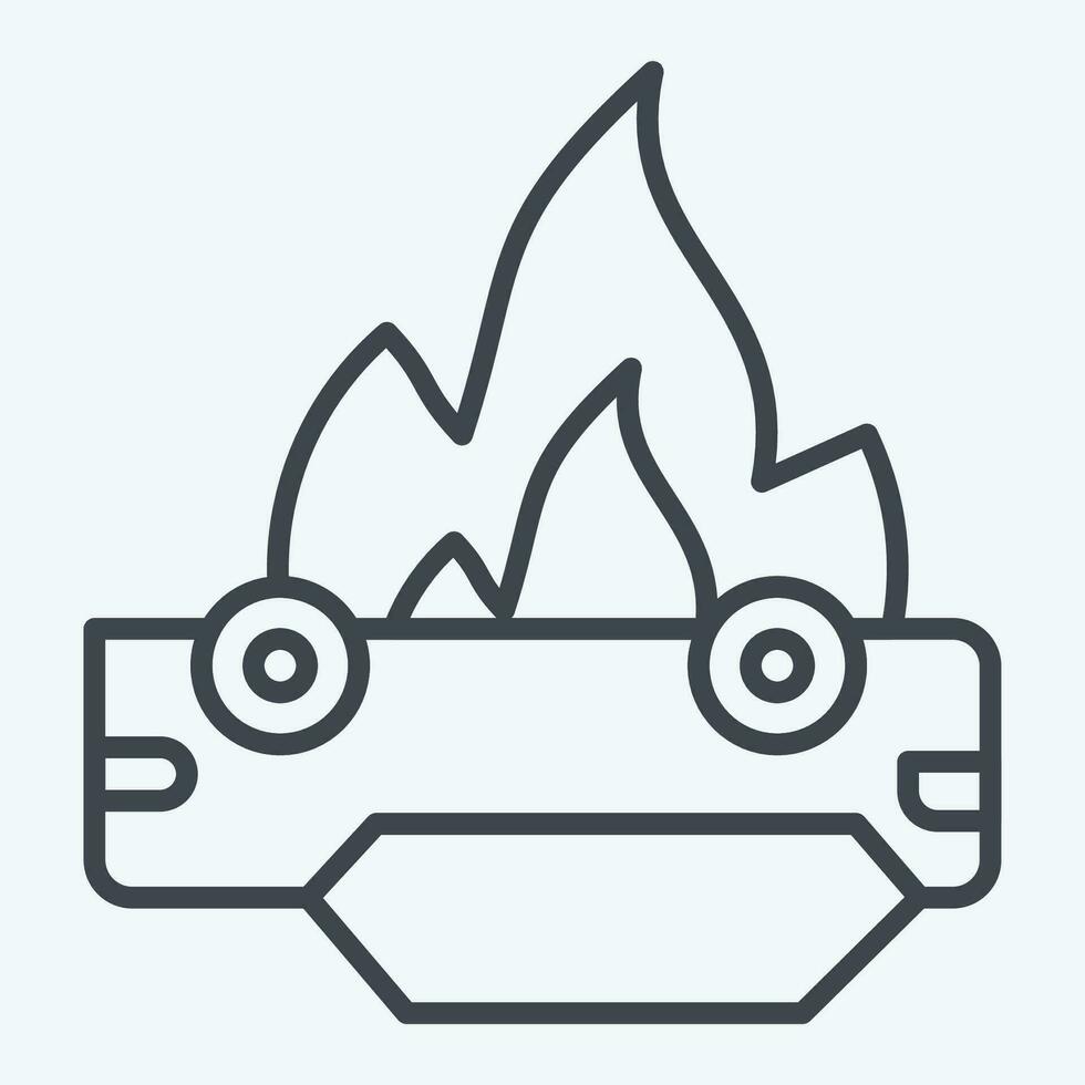 Icon Car. related to Firefighter symbol. line style. simple design editable. simple illustration vector