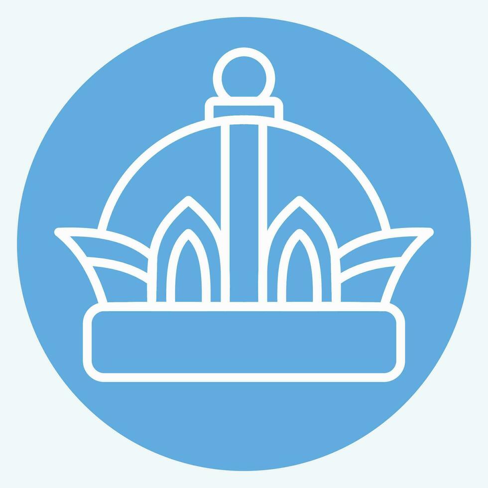 Icon Crown. related to Hat symbol. blue eyes style. simple design editable. simple illustration vector