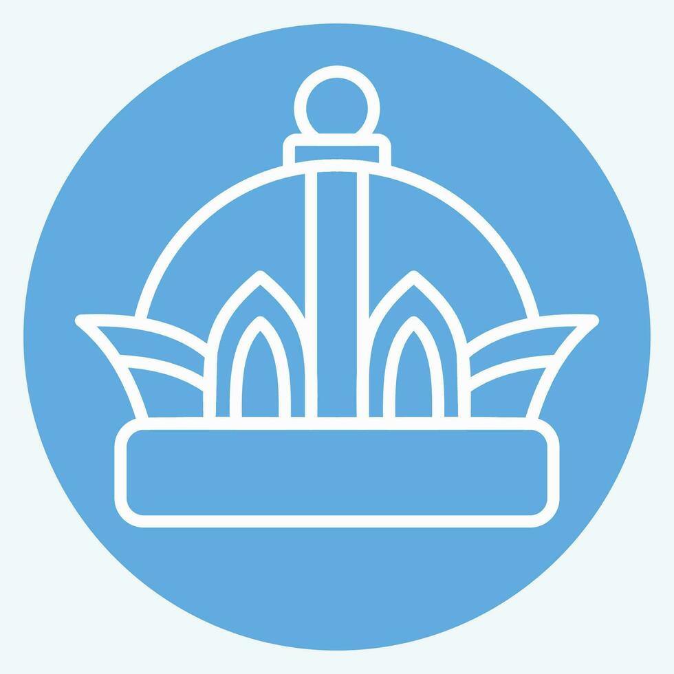 Icon Crown. related to Hat symbol. blue eyes style. simple design editable. simple illustration vector