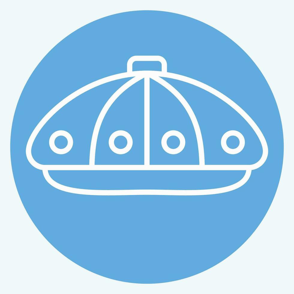 Icon Cloth Cap. related to Hat symbol. blue eyes style. simple design editable. simple illustration vector