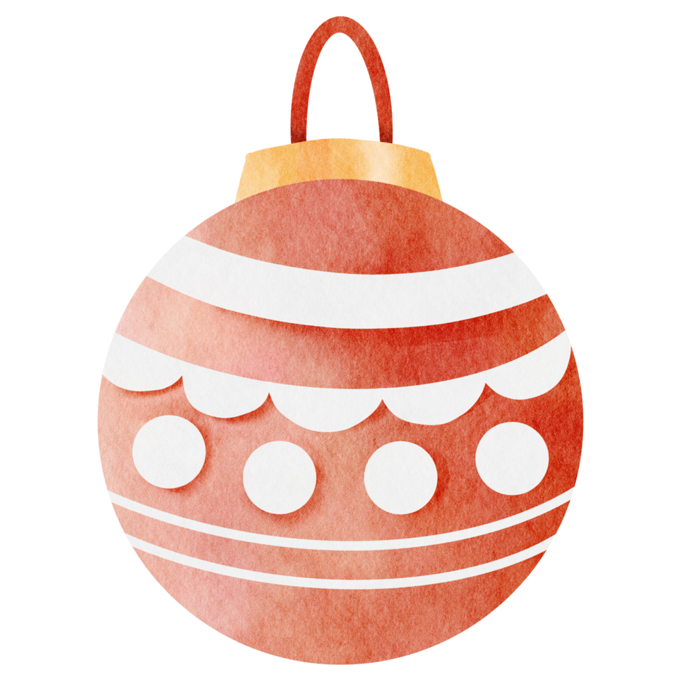 Watercolor Christmas Balls png