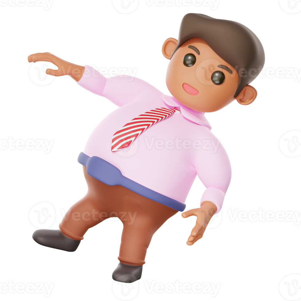 3d illustration businessman floating in the air png