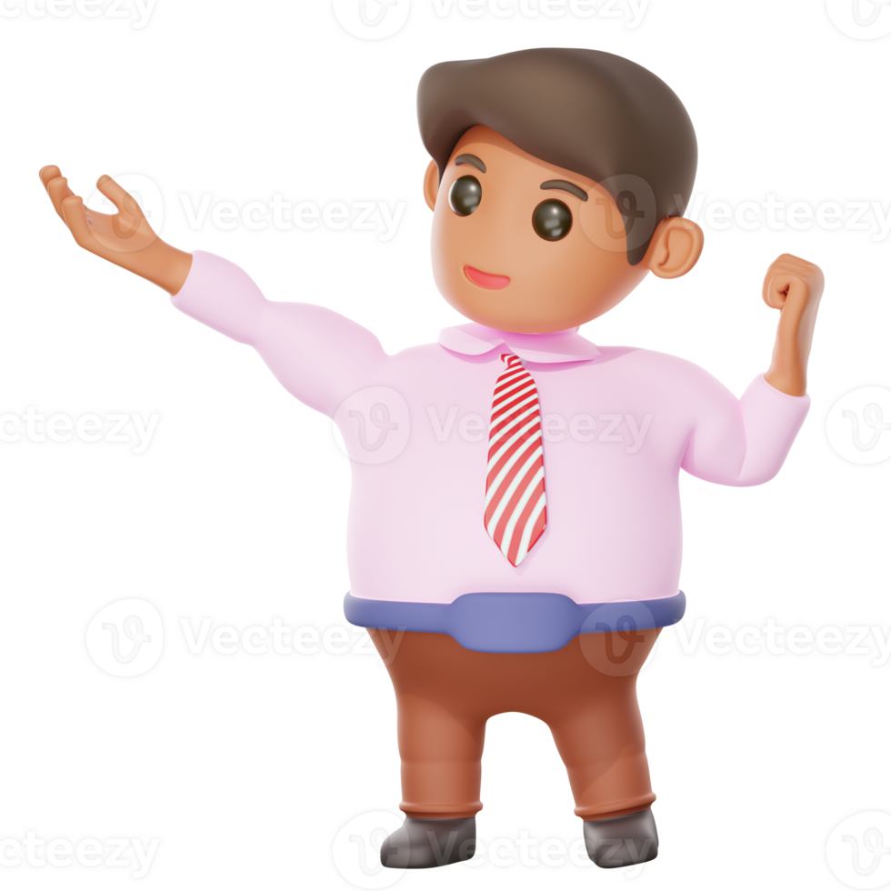3d illustration busnissman celebrating viictory png