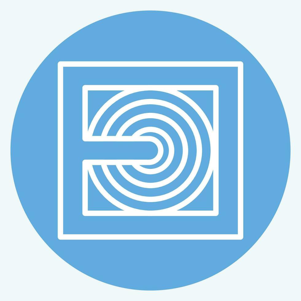 Icon Fire Hose. related to Firefighter symbol. blue eyes style. simple design editable. simple illustration vector