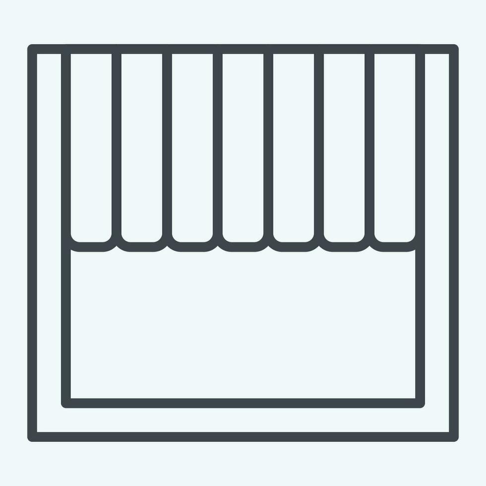 Icon Cafe Style. related to Curtains symbol. line style. simple design editable. simple illustration vector