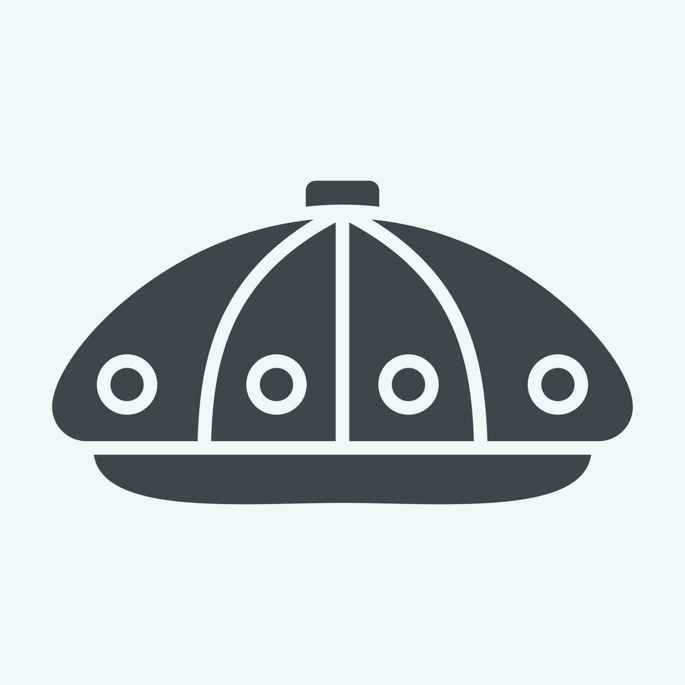 Icon Cloth Cap. related to Hat symbol. glyph style. simple design editable. simple illustration vector