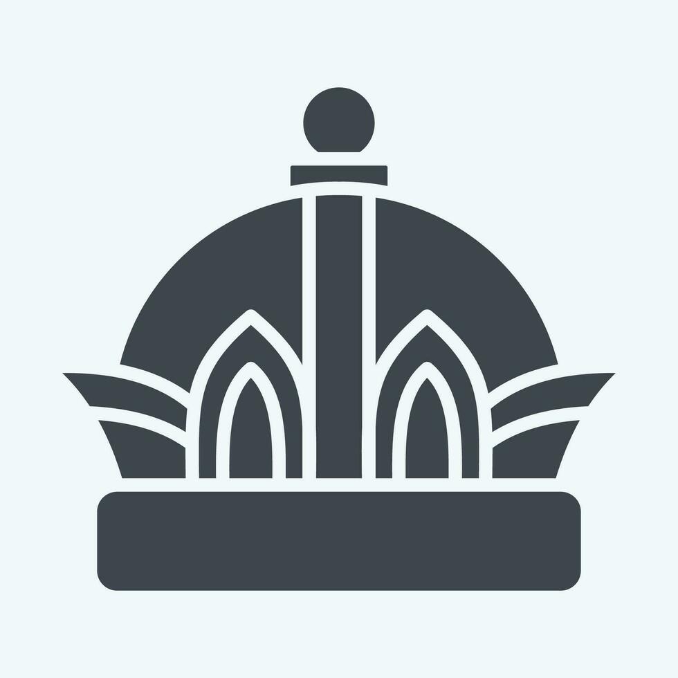 Icon Crown. related to Hat symbol. glyph style. simple design editable. simple illustration vector