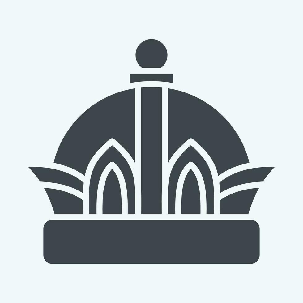 Icon Crown. related to Hat symbol. glyph style. simple design editable. simple illustration vector