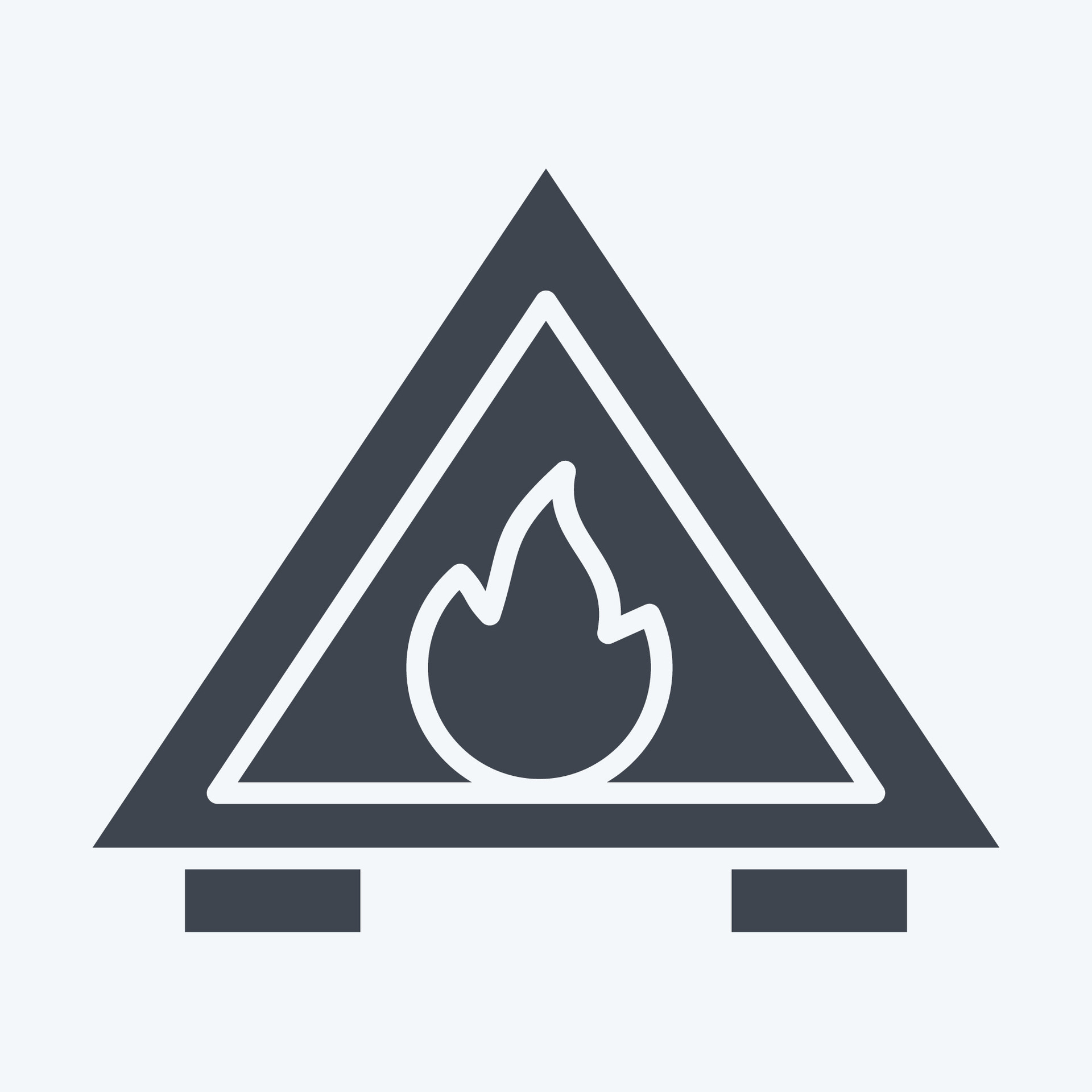 Icon Fire Hazard. related to Firefighter symbol. glyph style. simple