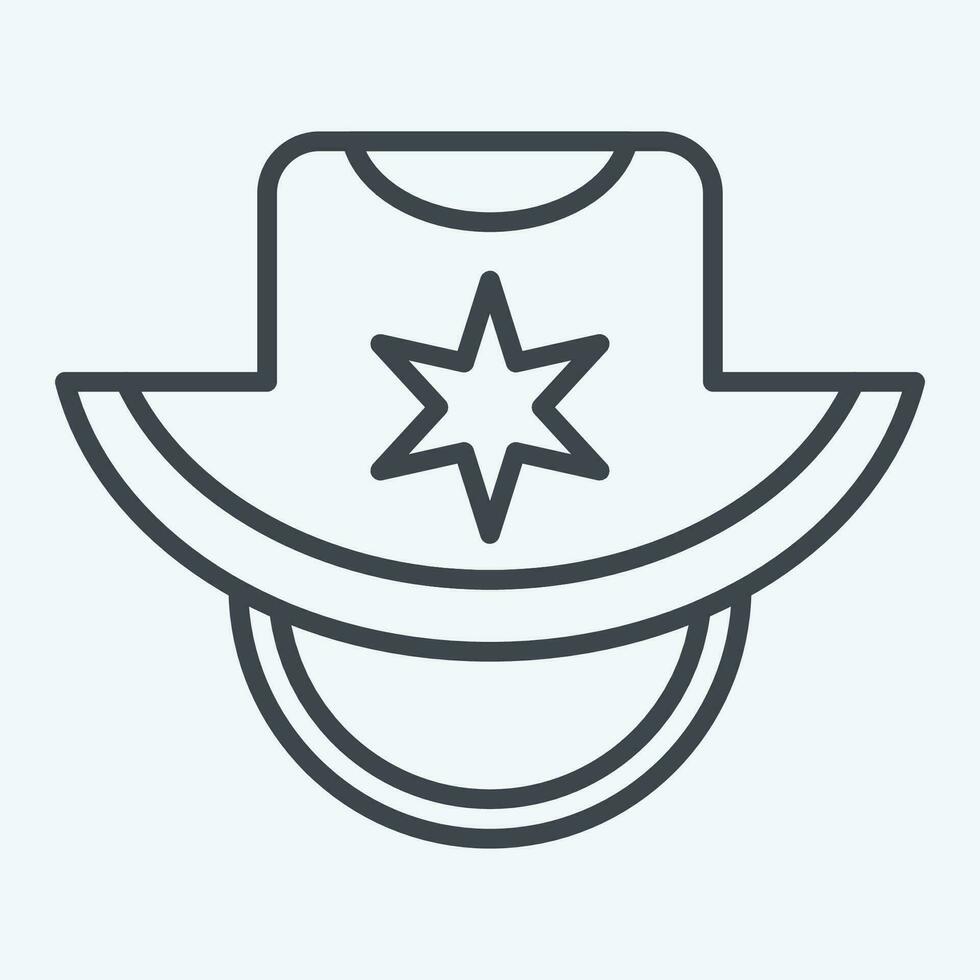 Icon Sunhat. related to Hat symbol. line style. simple design editable. simple illustration vector
