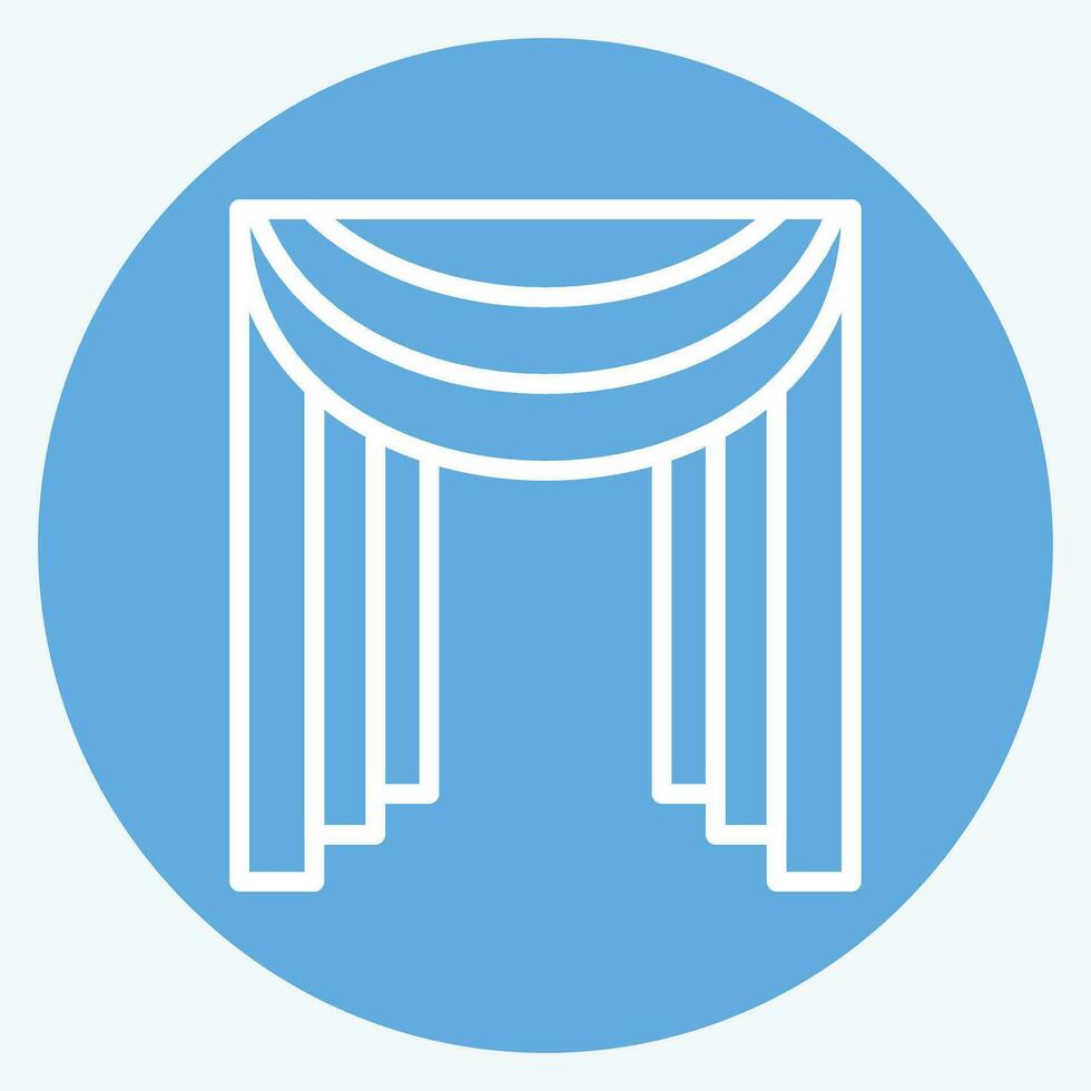 Icon Basic Swag. related to Curtains symbol. blue eyes style. simple design editable. simple illustration vector
