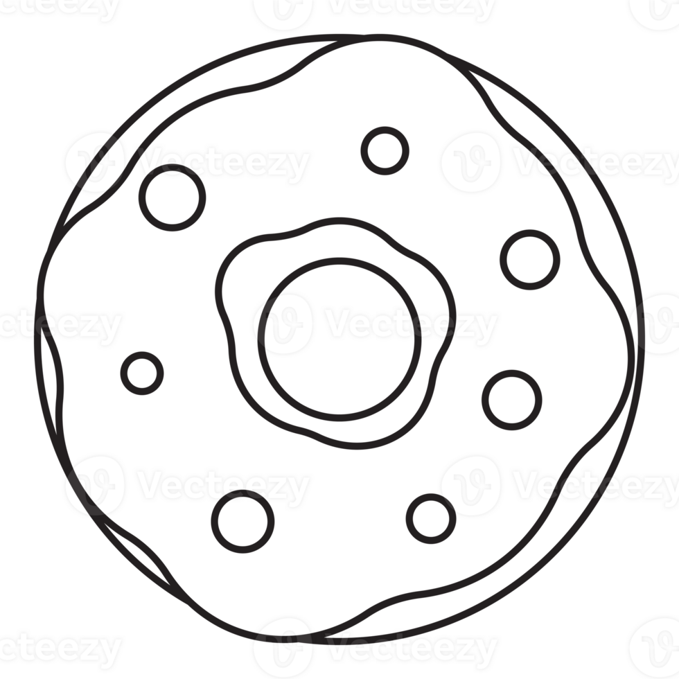 Donut line icon. png