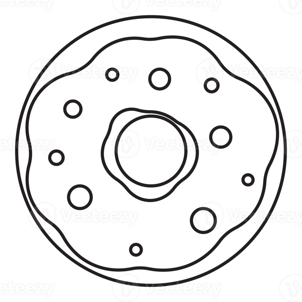 Donut line icon. png