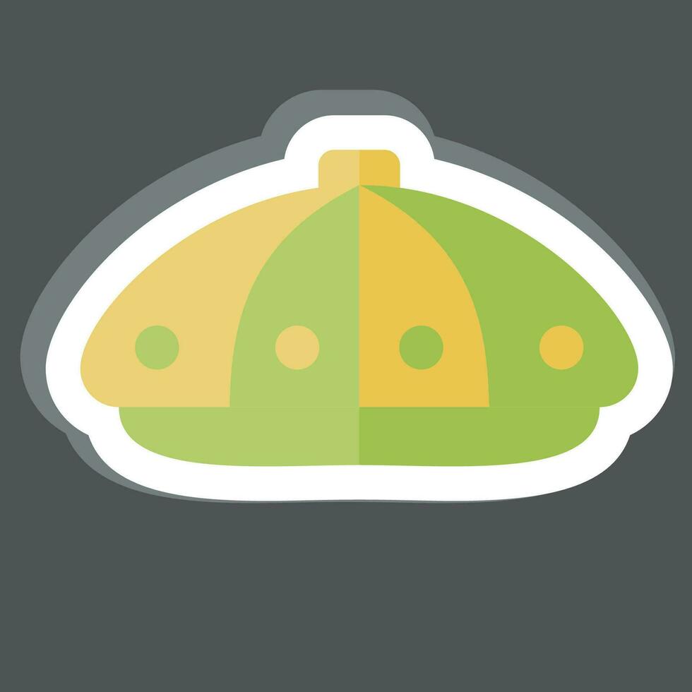 Sticker Cloth Cap. related to Hat symbol. simple design editable. simple illustration vector