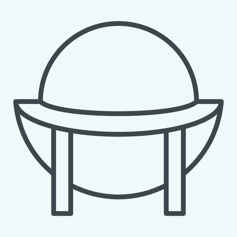Icon Souwester. related to Hat symbol. line style. simple design editable. simple illustration vector