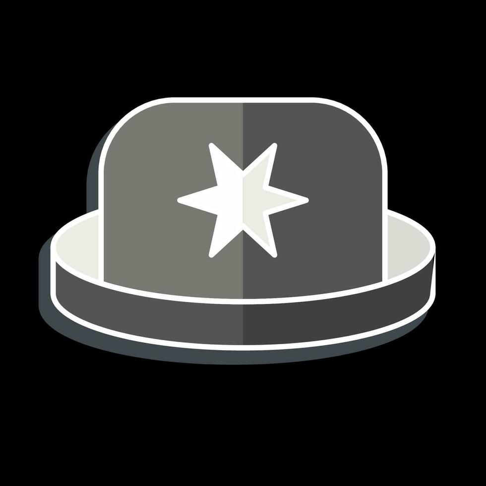 Icon Bowler. related to Hat symbol. glossy style. simple design editable. simple illustration vector