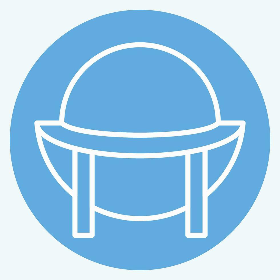 Icon Souwester. related to Hat symbol. blue eyes style. simple design editable. simple illustration vector