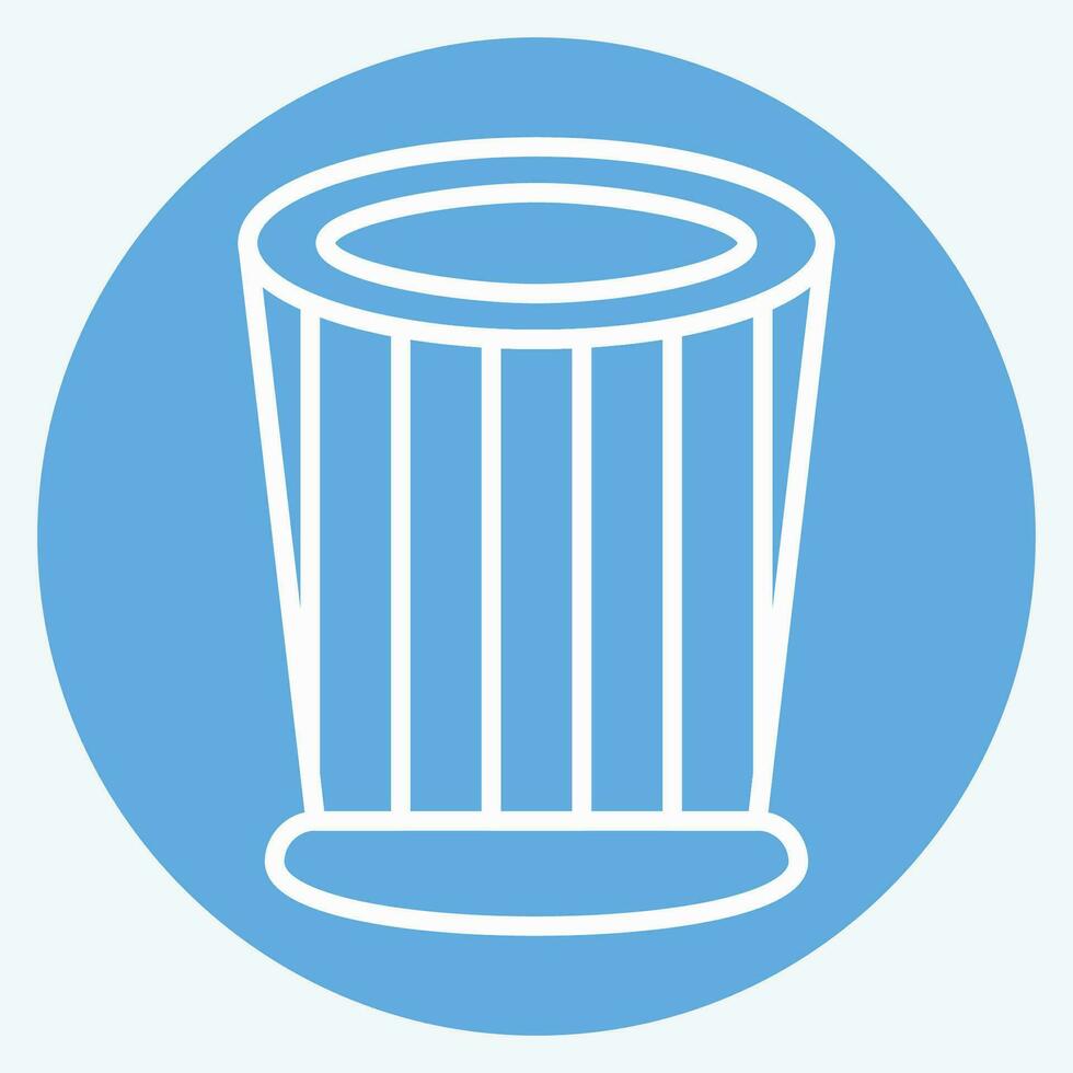 Icon Cook Hat. related to Hat symbol. blue eyes style. simple design editable. simple illustration vector