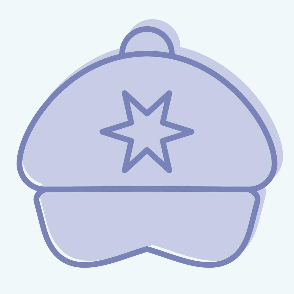 Icon Cap. related to Hat symbol. two tone style. simple design editable. simple illustration vector