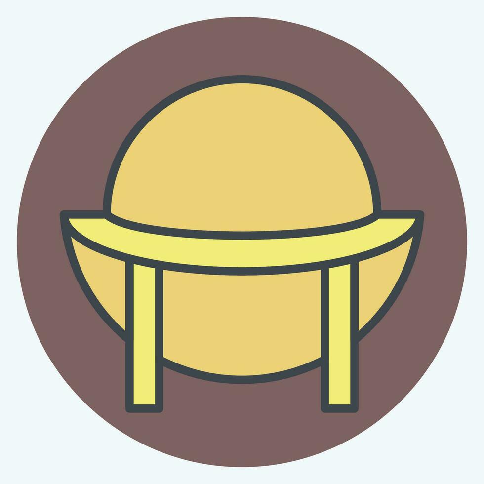 Icon Souwester. related to Hat symbol. color mate style. simple design editable. simple illustration vector