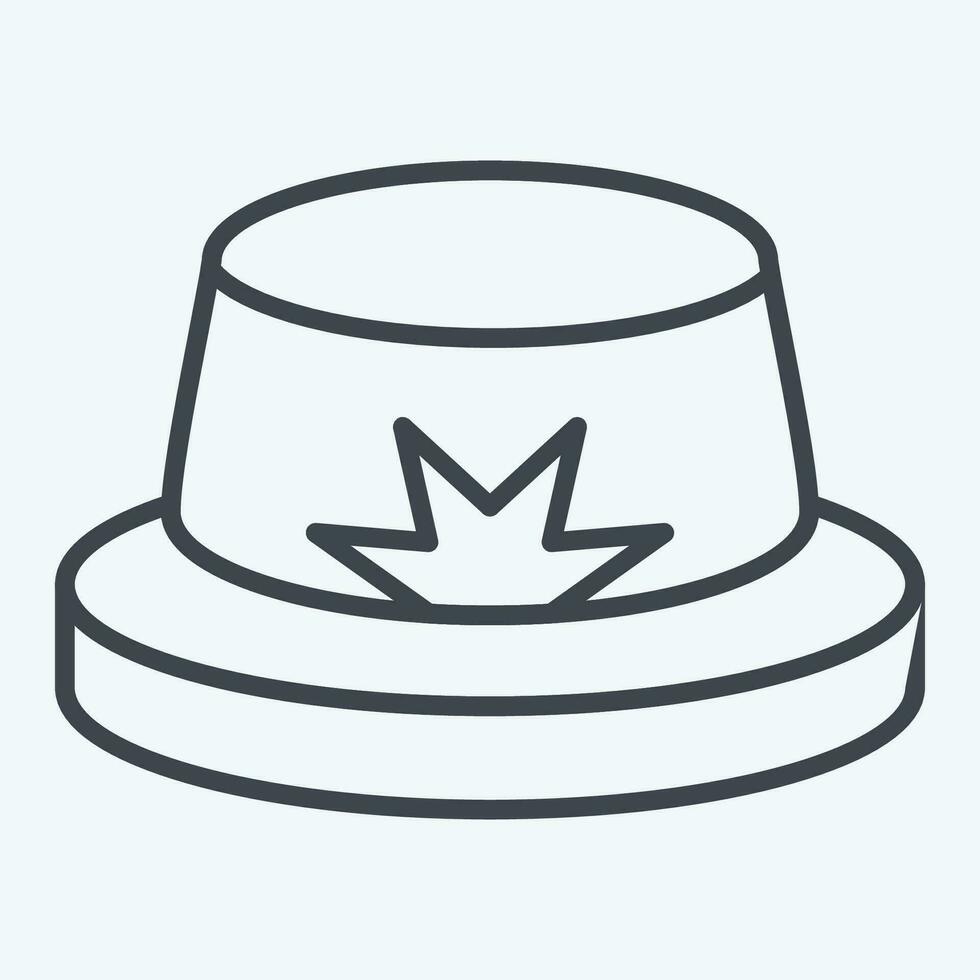 Icon Boater. related to Hat symbol. line style. simple design editable. simple illustration vector