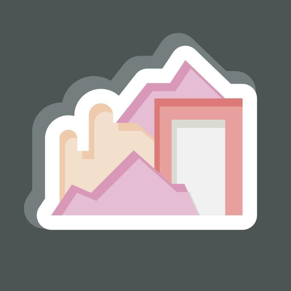 Sticker House. related to Firefighter symbol. simple design editable. simple illustration vector