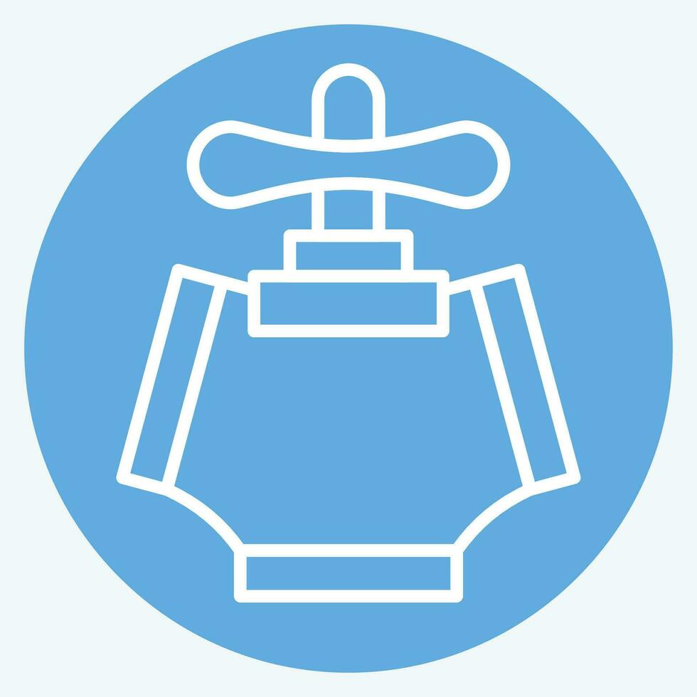 Icon Fire. related to Firefighter symbol. blue eyes style. simple design editable. simple illustration vector