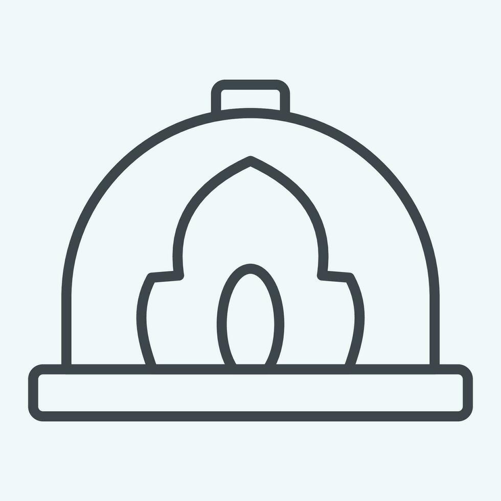 Icon Fireman Hat. related to Hat symbol. line style. simple design editable. simple illustration vector