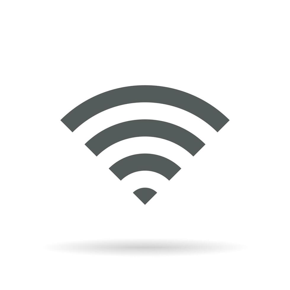 Wifi icon isolated on white background. Network connection symbol vector