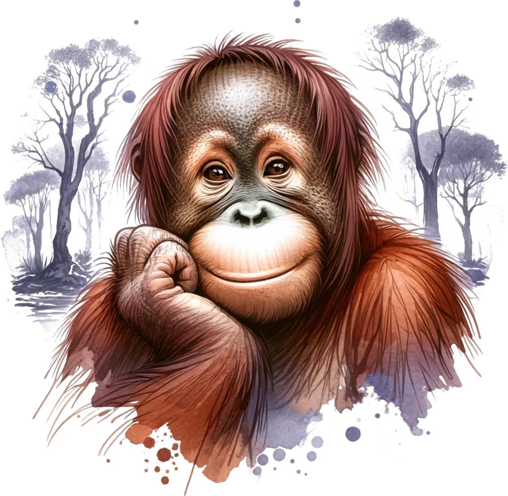 AI generated Wild Animals Watercolor Sublimation Clipart. You will be able to create your own poster, t-shirts, greeting cards, stickers, mugs, pillows, scrapbooks, artwork, and more Commercial use, png