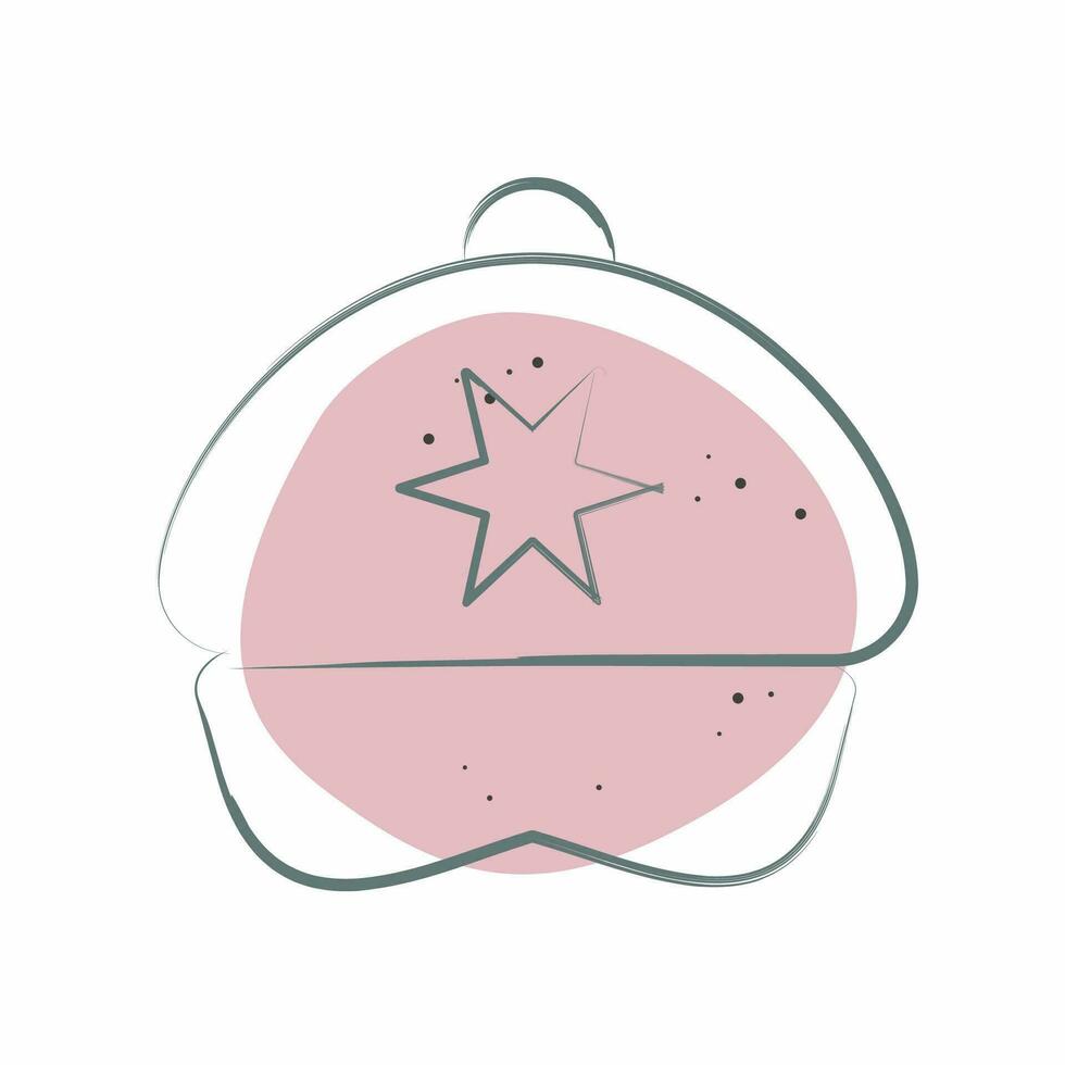 Icon Cap. related to Hat symbol. Color Spot Style. simple design editable. simple illustration vector