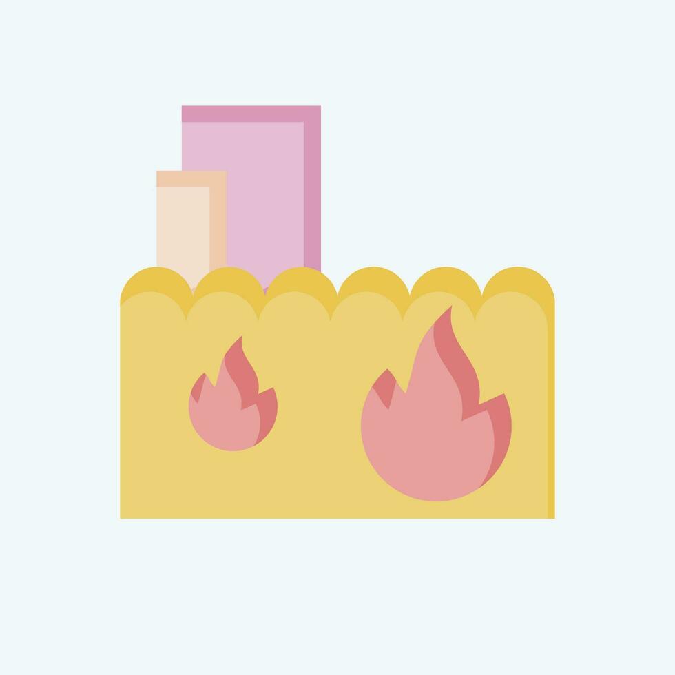 Icon Extinguishing. related to Firefighter symbol. flat style. simple design editable. simple illustration vector