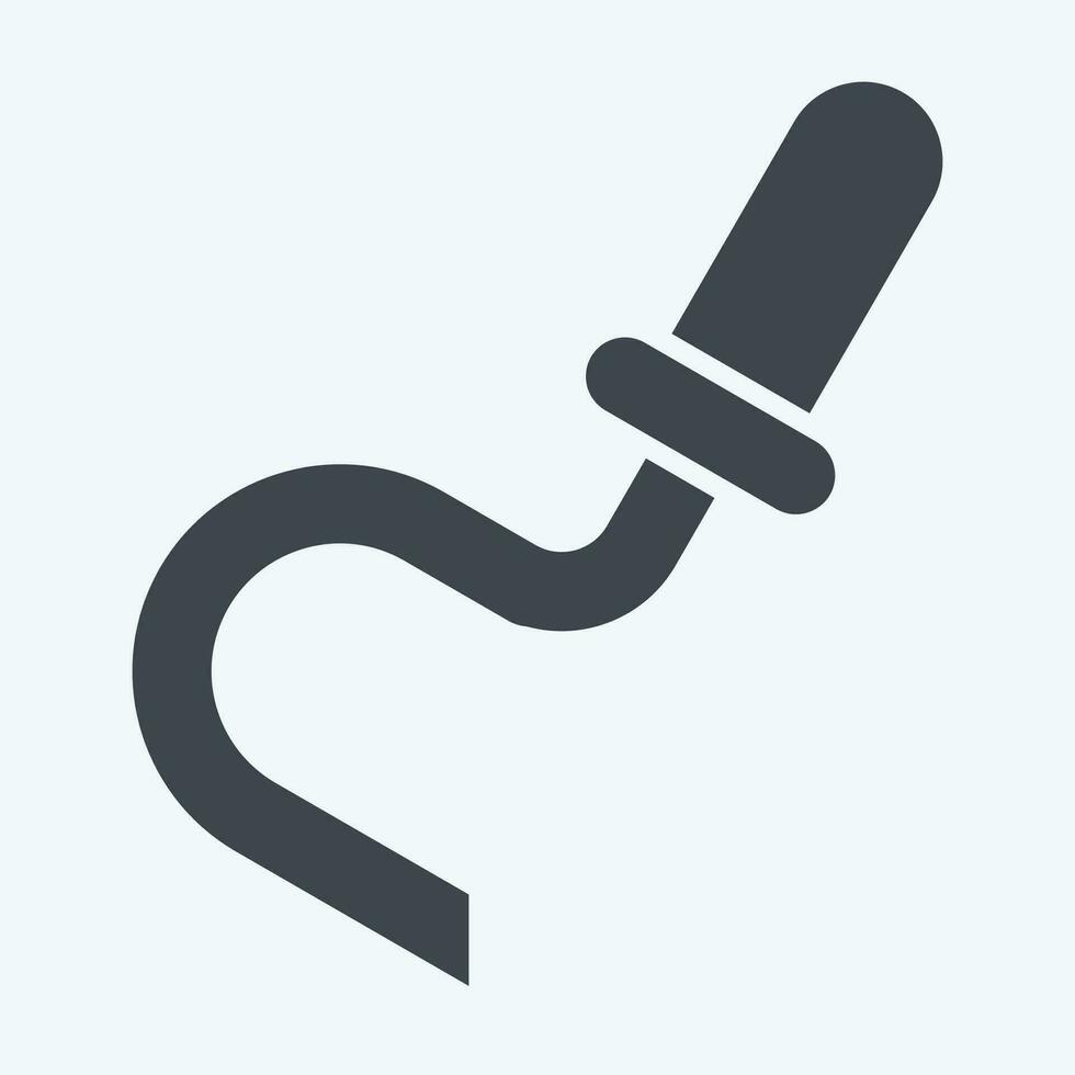 Icon Crowbar. related to Firefighter symbol. glyph style. simple design editable. simple illustration vector