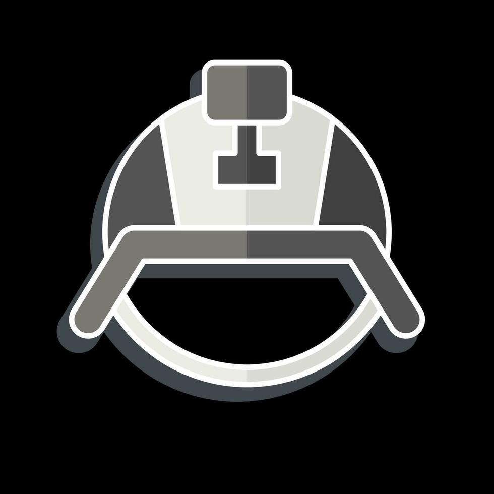 Icon Military Helmet. related to Hat symbol. glossy style. simple design editable. simple illustration vector