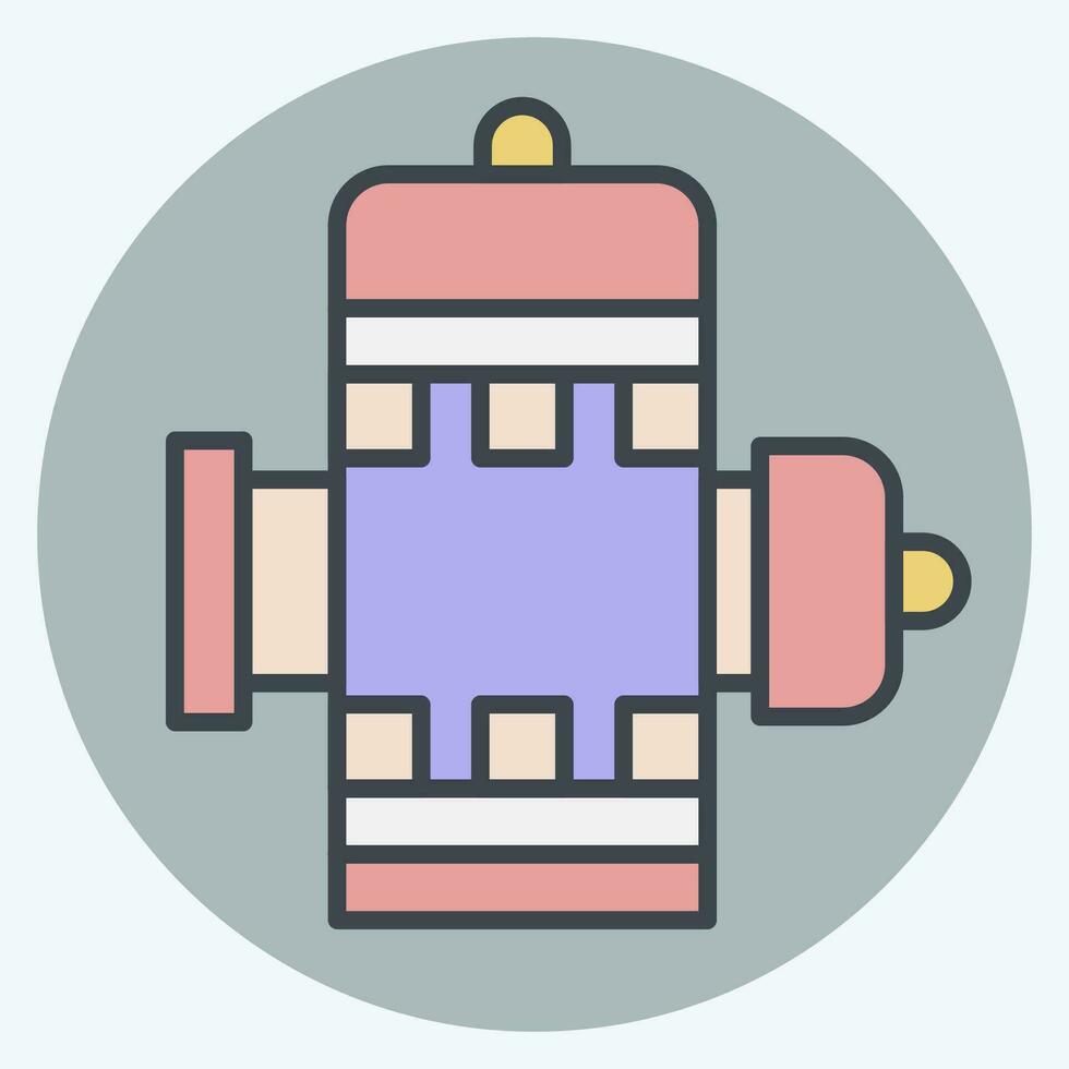 Icon Hydrant. related to Firefighter symbol. color mate style. simple design editable. simple illustration vector