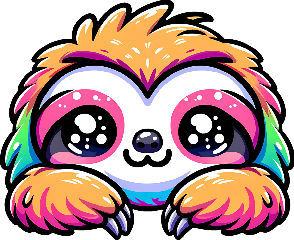 AI generated Sloths peeking sublimation Clipart Png. This versatile design is ideal for prints, t-shirt designs, mug making, and many other tasks. png