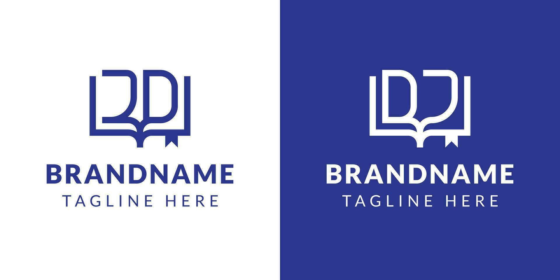 Letter DJ and JD Book Logo, suitable for business related to book with DJ or JD intials vector