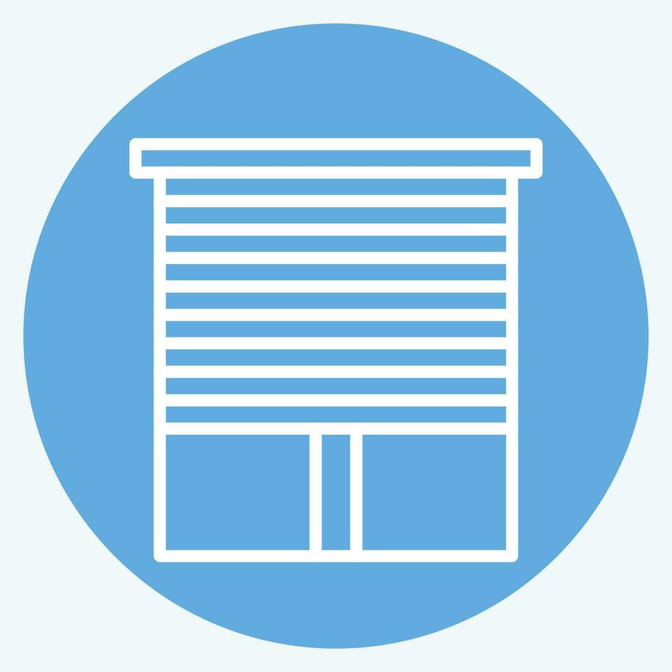 Icon Horizontal Blinds. related to Curtains symbol. blue eyes style. simple design editable. simple illustration vector