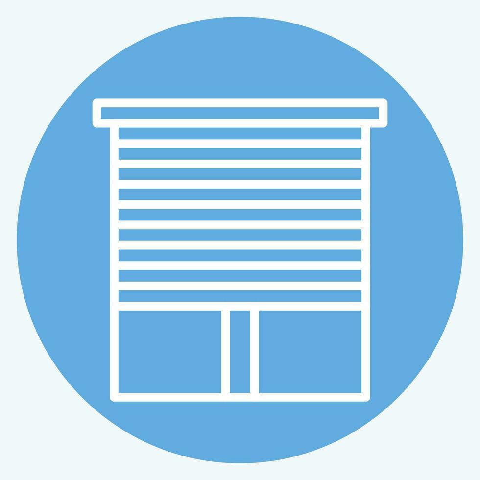 Icon Horizontal Blinds. related to Curtains symbol. blue eyes style. simple design editable. simple illustration vector