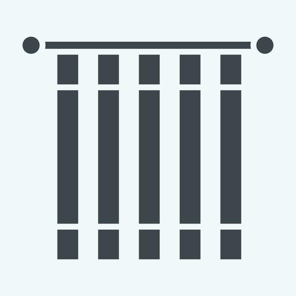 Icon Japanese. related to Curtains symbol. glyph style. simple design editable. simple illustration vector