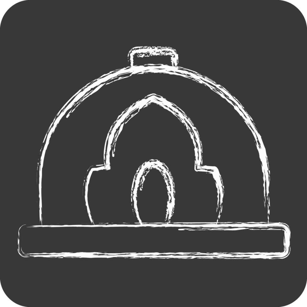 Icon Fireman Hat. related to Hat symbol. chalk Style. simple design editable. simple illustration vector