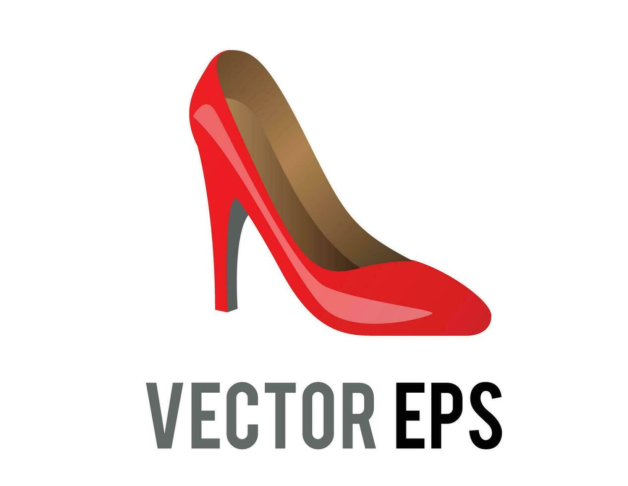 Red formalhigh-heeled shoe icon for social occasions, events or work places vector