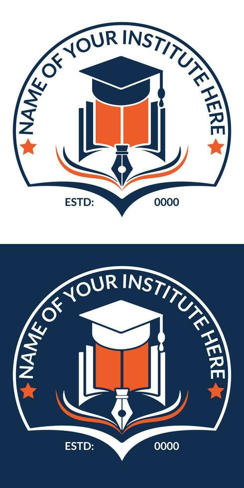 Education logo design template for school and organization vector